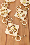 Celluloid Medallion Chain Belt