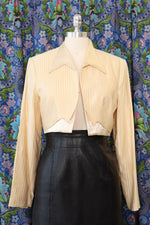 Custard Stripe Satin Bolero S/M.