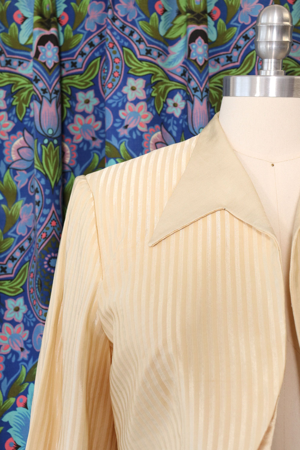 Custard Stripe Satin Bolero S/M.