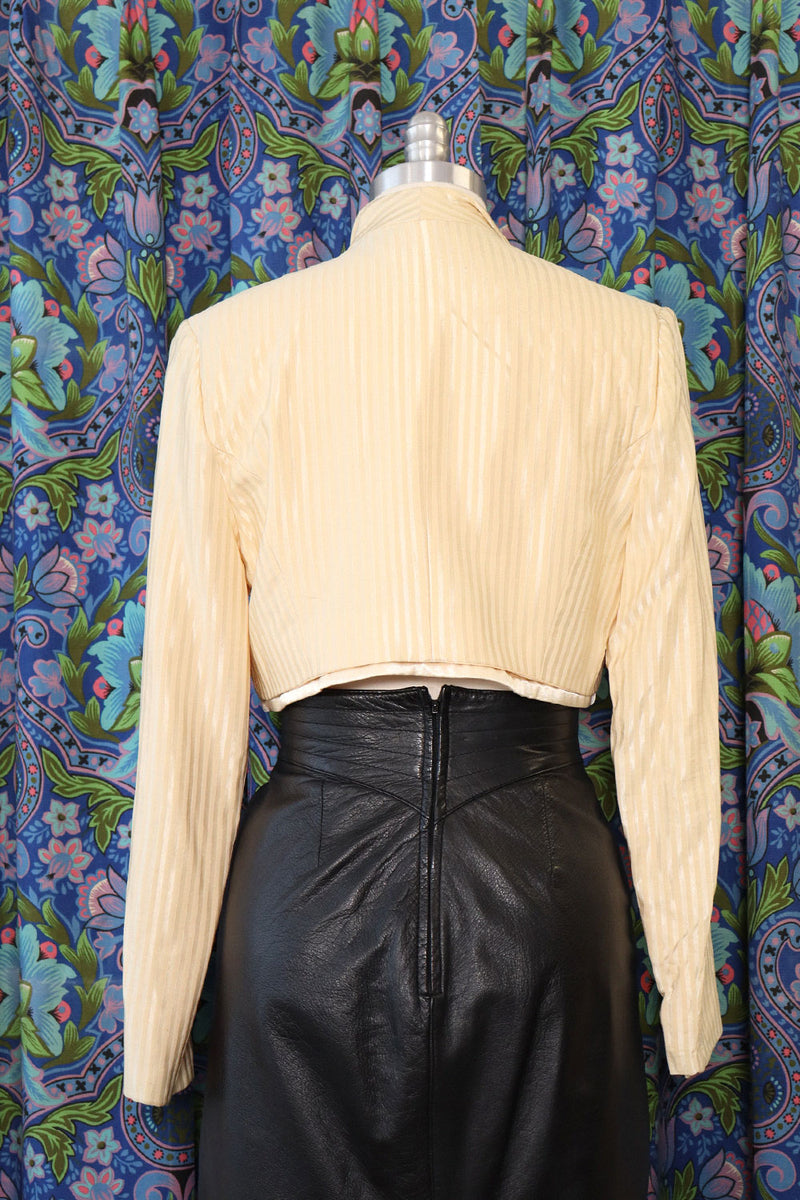 Custard Stripe Satin Bolero S/M.