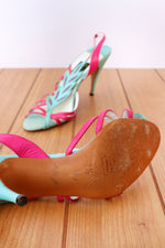 Adige Cutout Leather Feather Heels 7.5