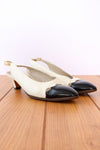 Chanel Cap Toe Slingbacks 7-7.5