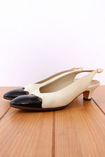Chanel Cap Toe Slingbacks 7-7.5