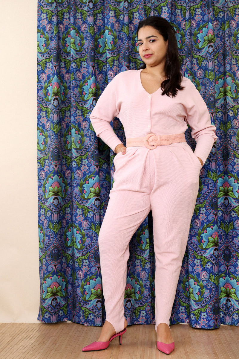 Primrose Pleated Stirrup Jumpsuit M/L