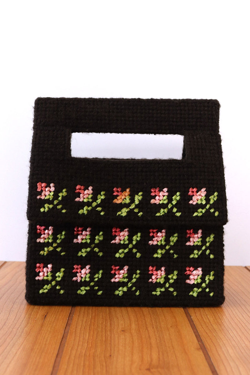 Needlepoint Rosette Handbag