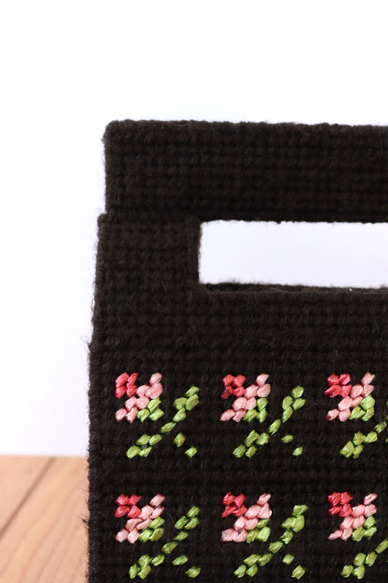 Needlepoint Rosette Handbag