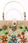 Enid Collins Flower Cart Bejeweled Handbag