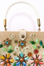 Enid Collins Flower Cart Bejeweled Handbag