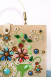 Enid Collins Flower Cart Bejeweled Handbag