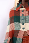 Sweeping Autumnal Plaid Cape XS/S