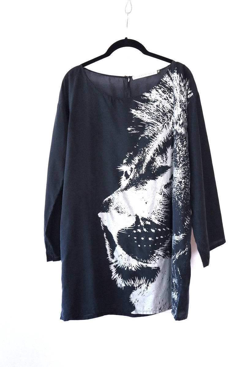JC de Castelbajac Silk Lion Print Tunic M