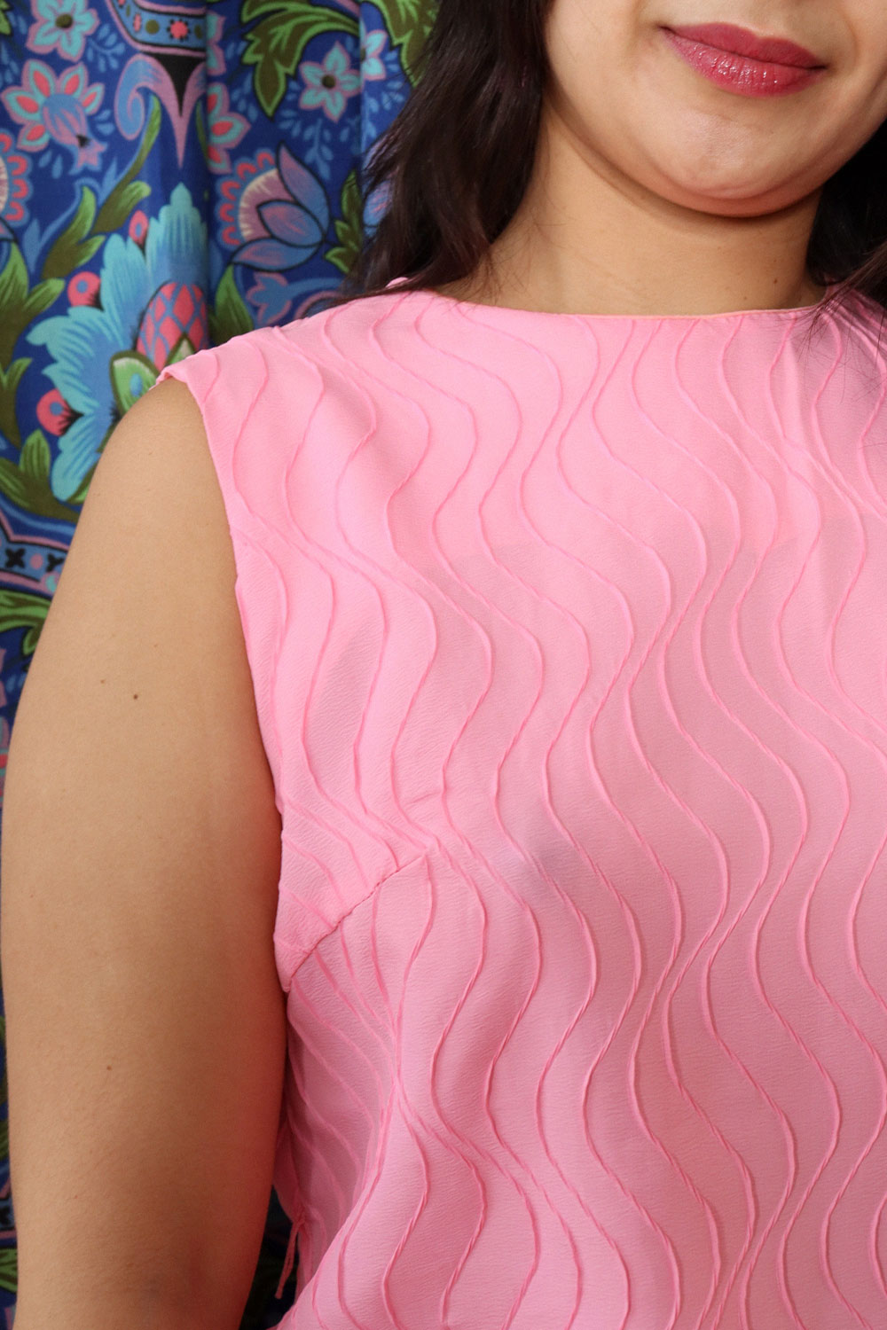 Bubblegum Squiggle Shift Dress L