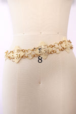 Celluloid Medallion Chain Belt