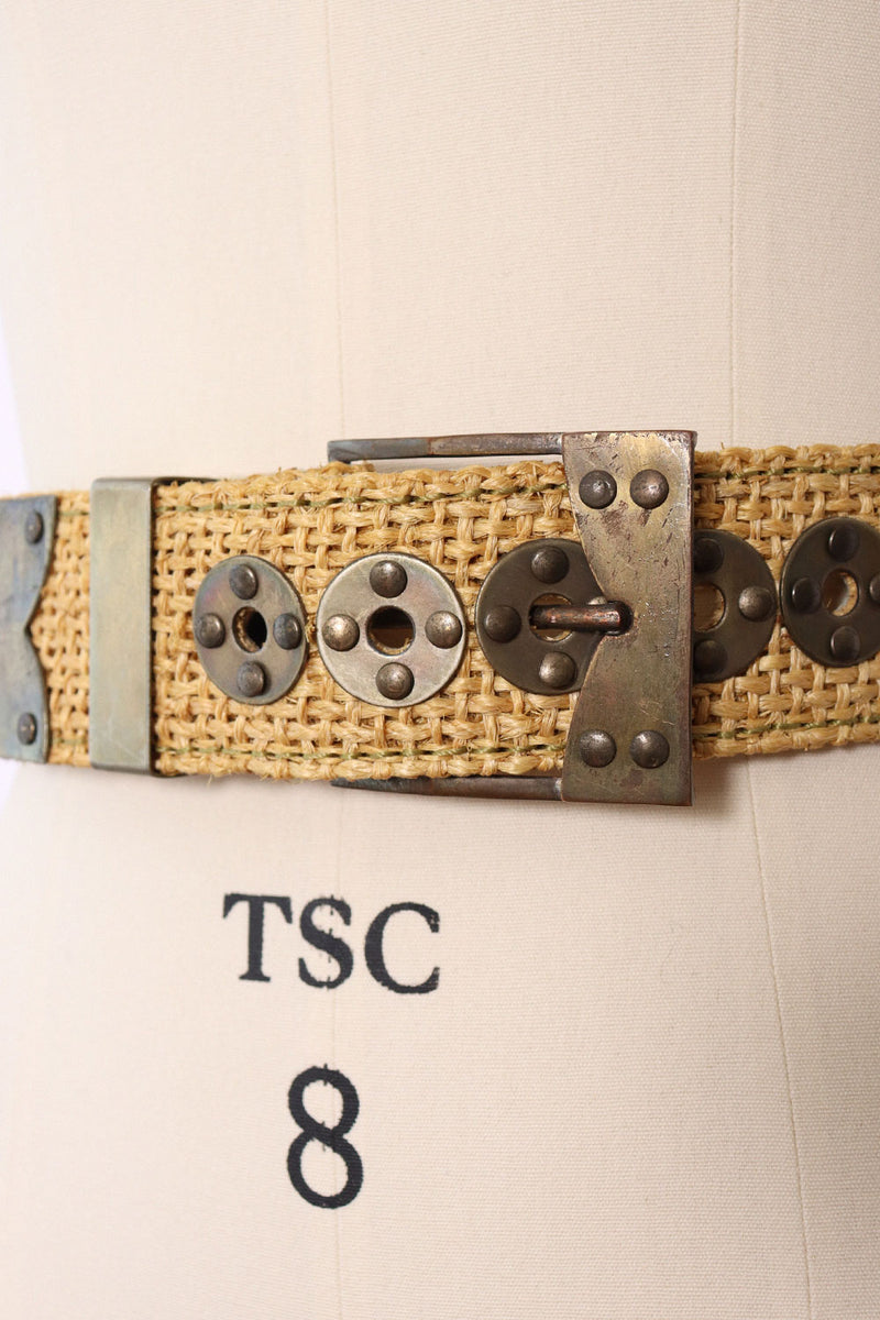 Vera Wide Woven Jute Belt