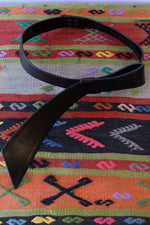 Claude Montana Black Leather Bow Belt