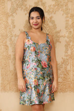 Heavenly Blue Floral Slip Dress L