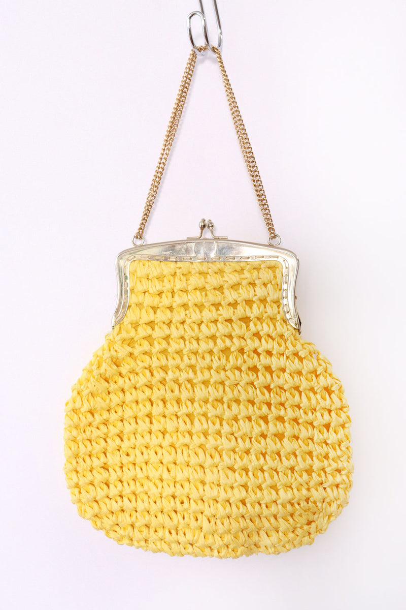 Sunshine Raffia Purse