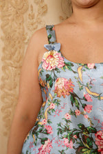 Heavenly Blue Floral Slip Dress L