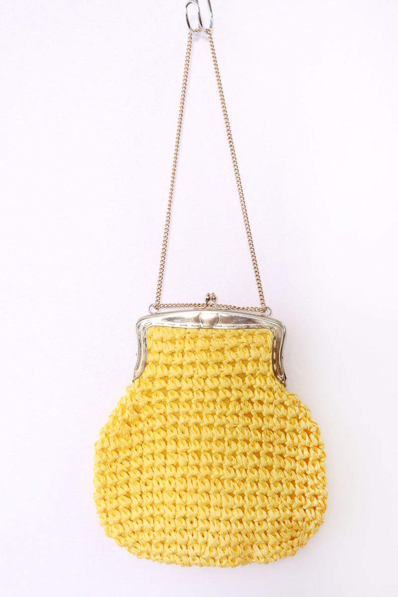 Sunshine Raffia Purse