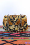 Mustard Chenille Tapestry Chain Bag