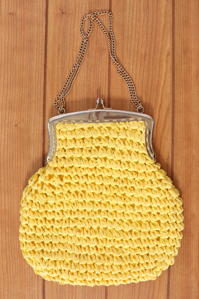 Sunshine Raffia Purse