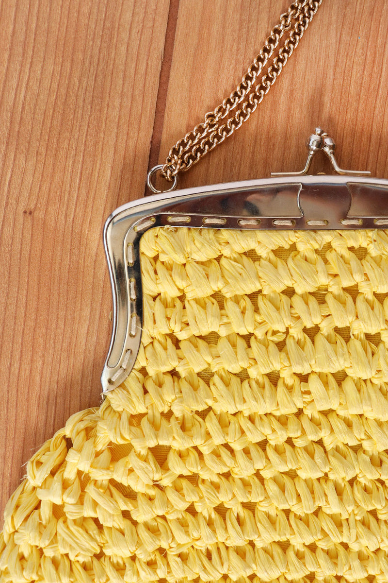 Sunshine Raffia Purse