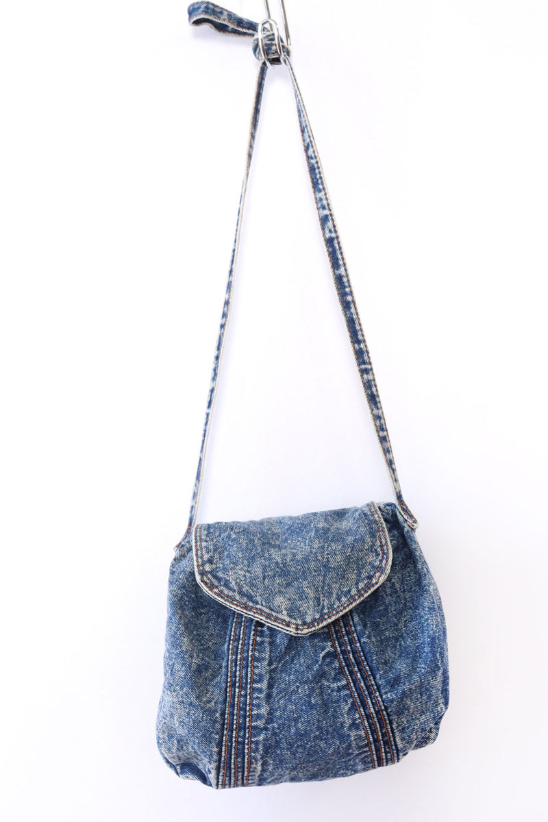 Stonewash Denim Crossbody Bag
