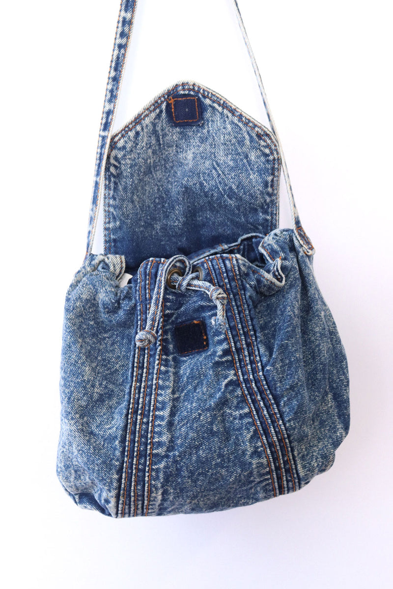 Stonewash Denim Crossbody Bag