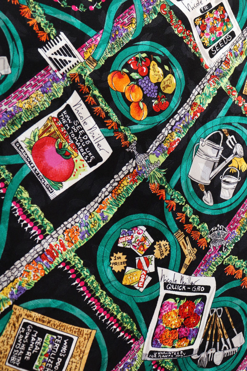 Nicole Miller Garden Novelty Silk Scarf