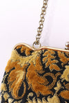 Mustard Chenille Tapestry Chain Bag