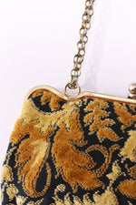 Mustard Chenille Tapestry Chain Bag