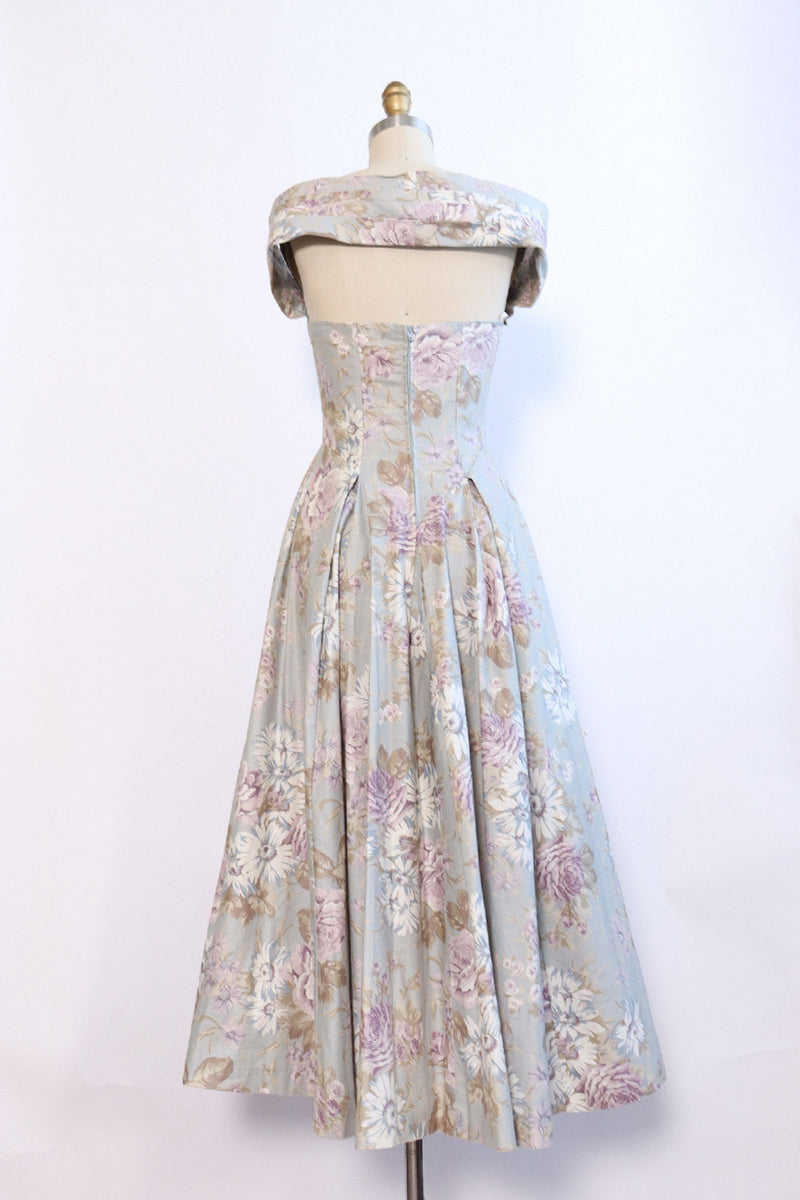 laura ashley vintage dresses Laura Ashley Basque Waist Cotton Dress XS – OMNIA