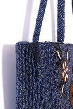 Sapphire and Bronze Beaded Purse