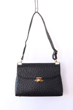 Ostrich Embossed Satchel