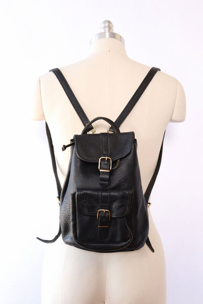 Leather Buckled Mini Backpack – OMNIA