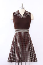 Checkered Chocolate Dress and Jacket Ensemble S/M