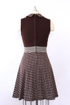 Checkered Chocolate Dress and Jacket Ensemble S/M