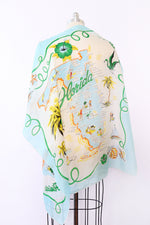 1960s Florida Novelty Map Scarf