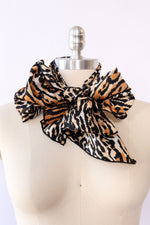 Silky Leopard Print Scarf
