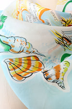 1960s Florida Novelty Map Scarf
