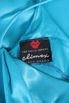 Climax Turquoise Satin Jumpsuit Ensemble M
