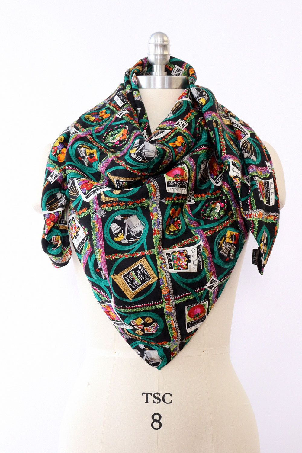 Nicole Miller Garden Novelty Silk Scarf