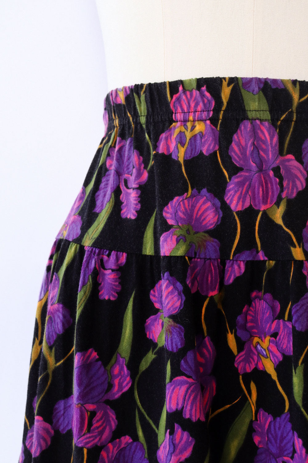 Iris Print Peasant Skirt XS-M