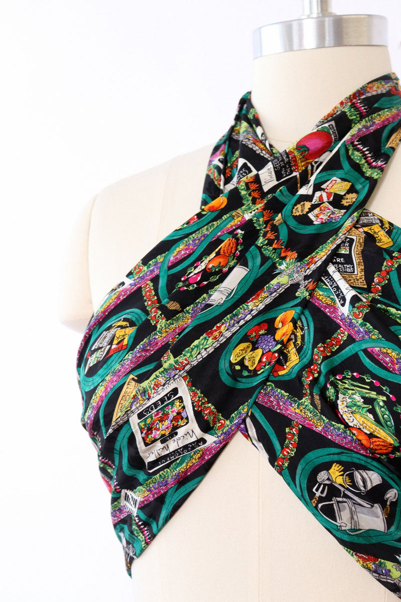 Nicole Miller Garden Novelty Silk Scarf