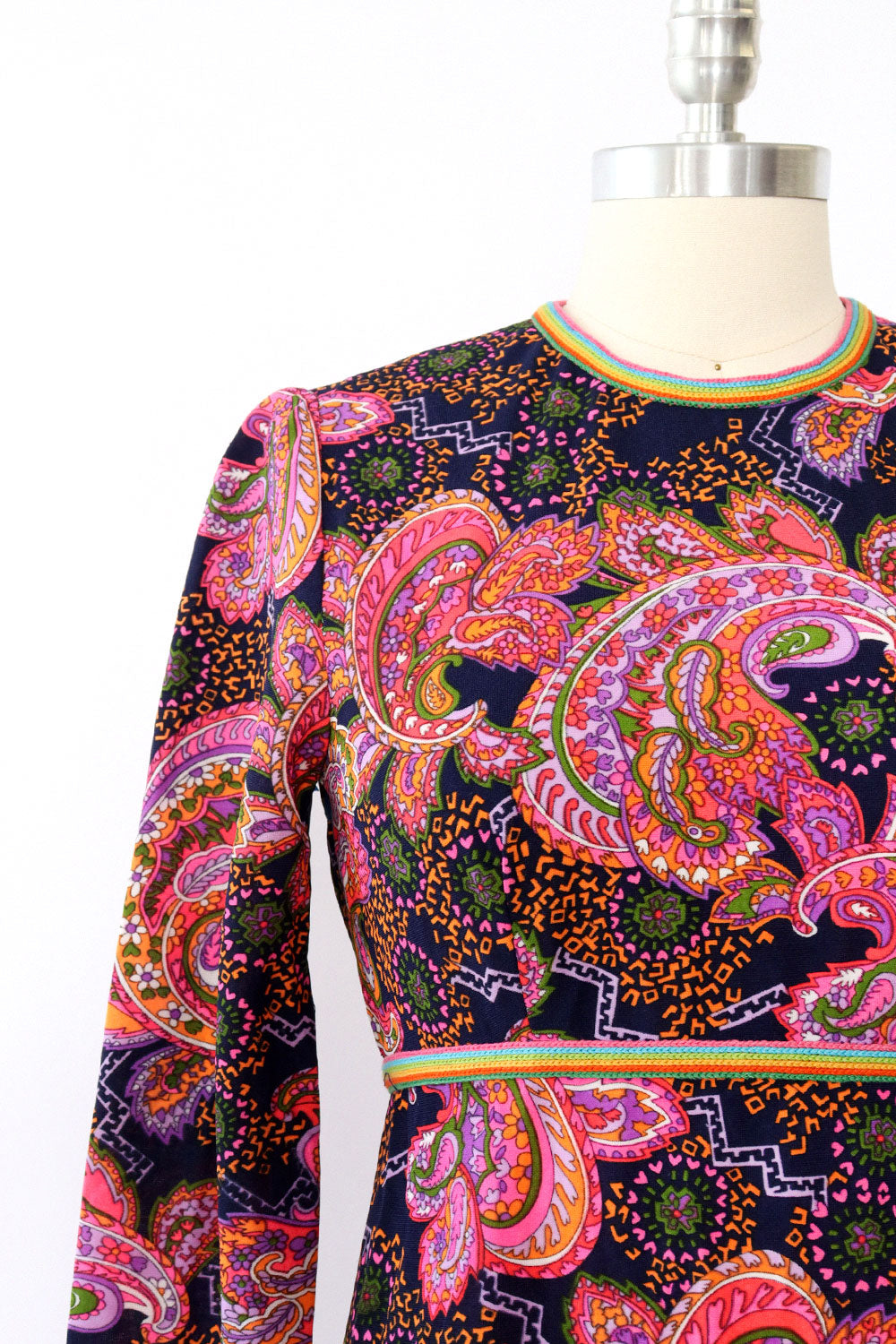 1960s Psychedelic Paisley Maxi XS/S