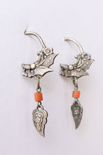 Antique Tibetan Butterfly Earrings
