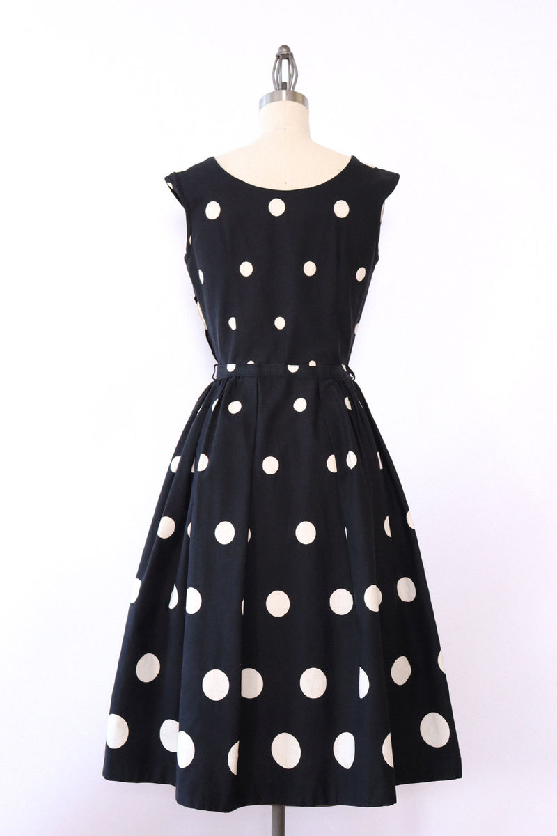 1950s Polka Dot Fit and Flare Dress XS OMNIA 1950s Polka Dot Fit and Flare Dress XS OMNIA
