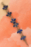 Lapis Abstract Flower Bracelet