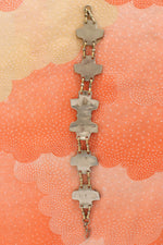 Lapis Abstract Flower Bracelet