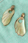 80s Shell Metallic Earrings